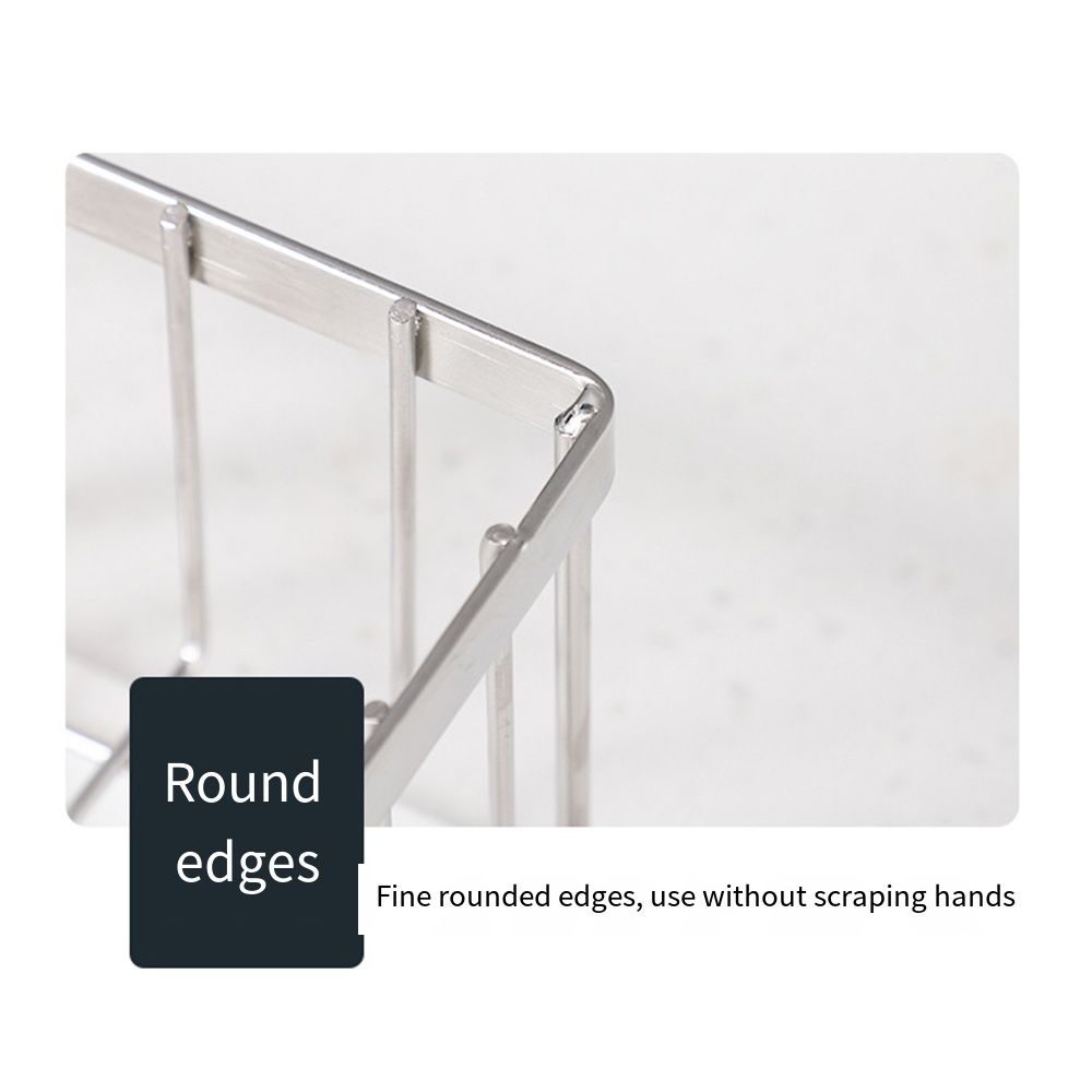 Нержавеющий держатель для кухонной губки Самодренажная сушилка Органайзер Стойка для кухонной раковины Столешница