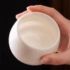 Suet Jade Ceramic Tea Cup Chan Ji Master Cup Kung Fu Tea Set High-end Tea Bowl Household Modern Light Luxury