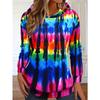 Plus Size Tie Dye Drawstring Hoodie, Casual Long Sleeve Hoodie For Fall & Winter, Women's Plus Size Clothing