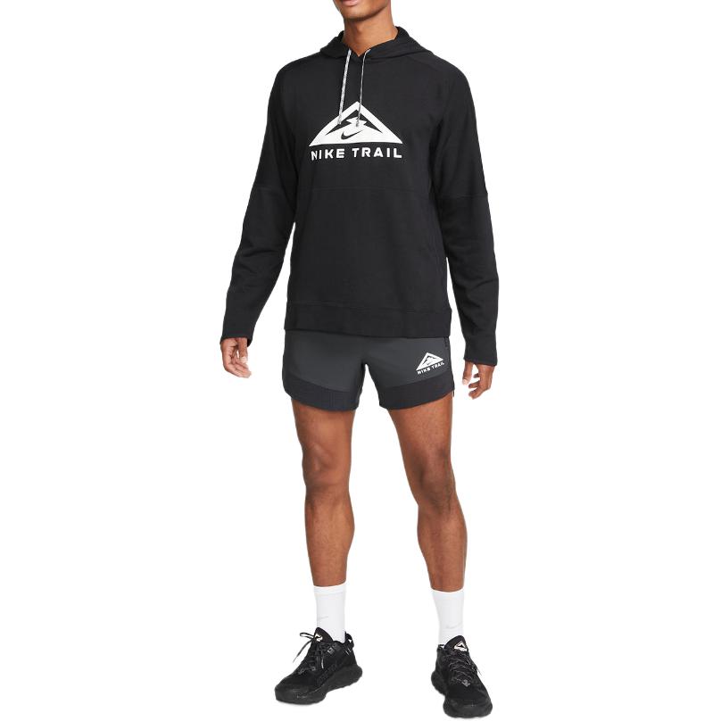Nike Мужские худи с принтом логотипа Dri-Fit Trail, черные, DV9325-010