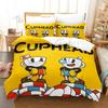 Cartoon Cuphead Show Bedding Set Boys Girls Twin Queen Size Duvet Cover Pillowcase Bed Kids Adult Fashion Home Textileextile