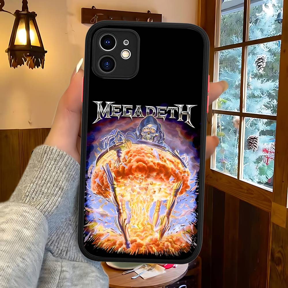 M-Megadeth Logo For IPhone 11 12 13 14 15 16 Pro Max Plus Matte Translucent Phone Cover