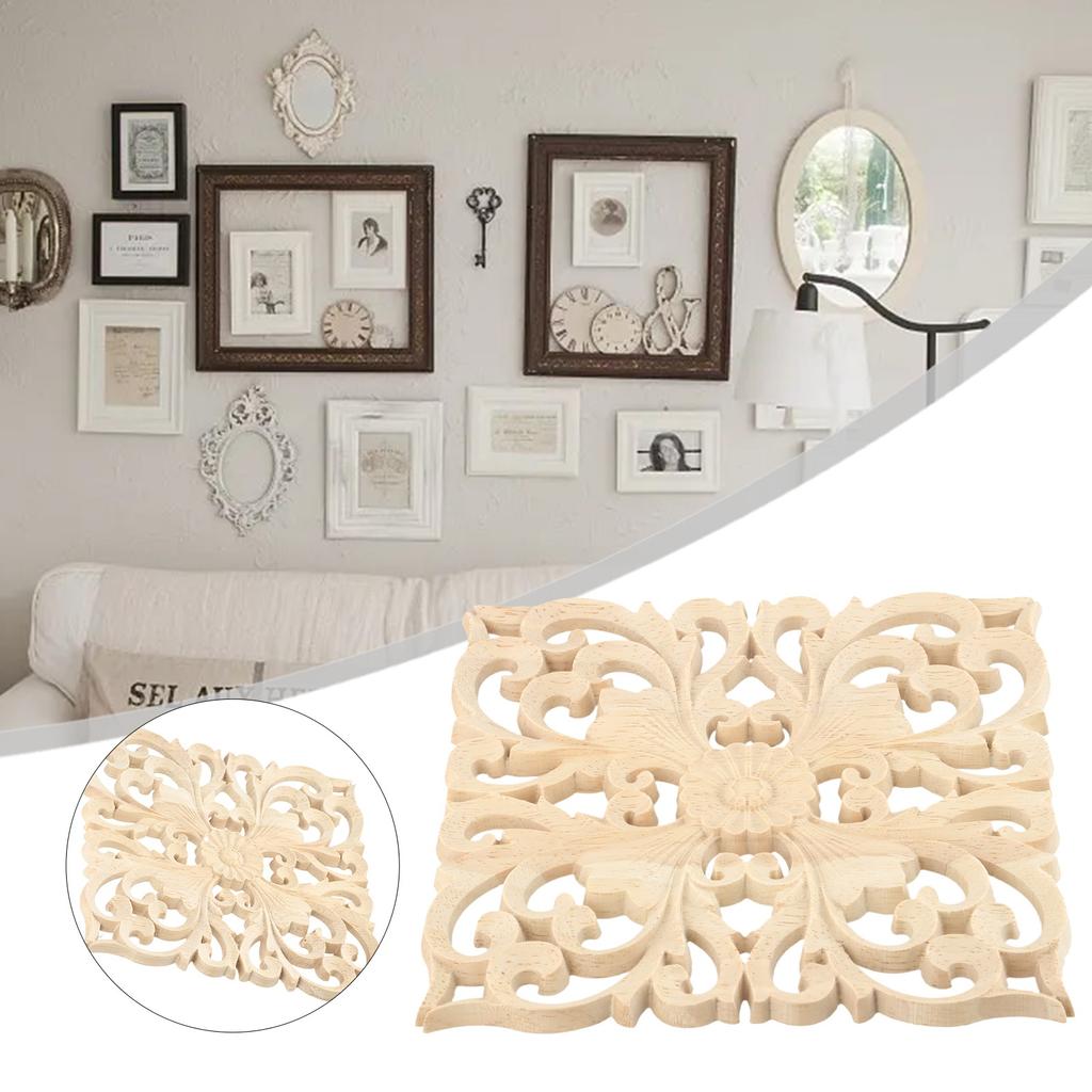 Деревянная резьба Декаль Угловая аппликация Рама Декор для двери Стены Мебель Декоративные фигурки Деревянная аппликация Для мебели Шкаф Декаль