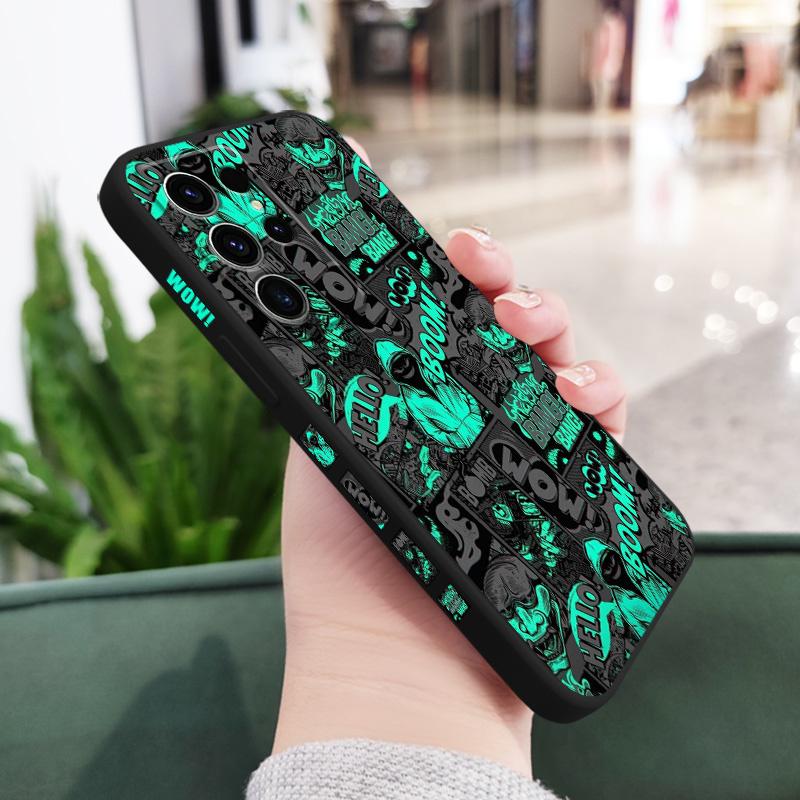 Черный Чехол-Клоун для Samsung Galaxy S25 S24 S23 S22 S21 S20 S10 S10E S9 Ultra Plus FE Note 20 Ultra 10 9 Plus