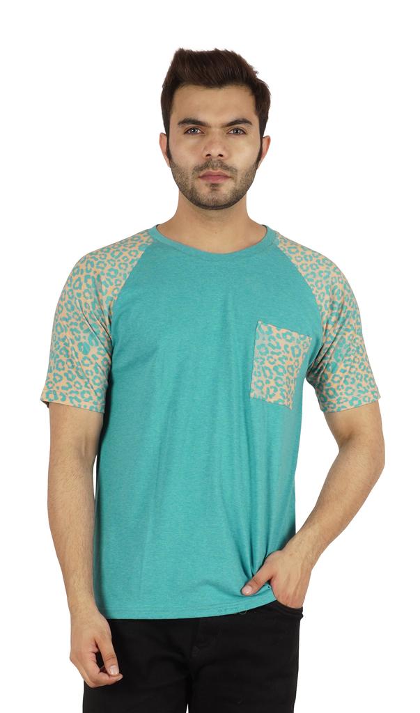 Inkmeso Raglan Short Sleeves T-Shirt For Men  S Loose Fit Printed Casual Tee W  Patch