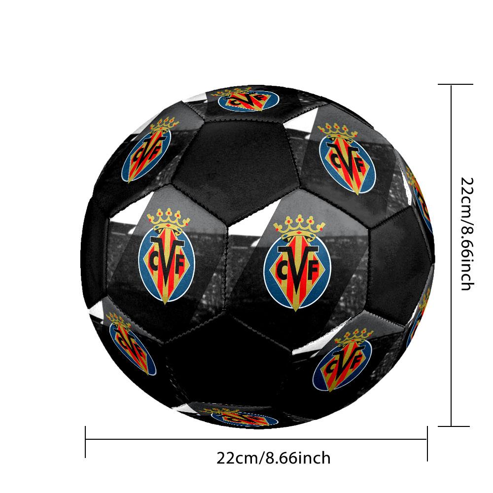 Villarreal CF Size 5 Soccer Ball, Machine-Stitched PVC, Durable & High Bounce, All Ages Fit, fan merchandise, matches & outdoor use.