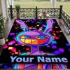 Custom Name Jax Crystal Velvet Floor Rug Personalized Text Soft Carpet Home Decor
