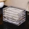 3/5 Layer Transparent Necklace Storage Box Waterproof Jewelry Storage Drawer  for Women