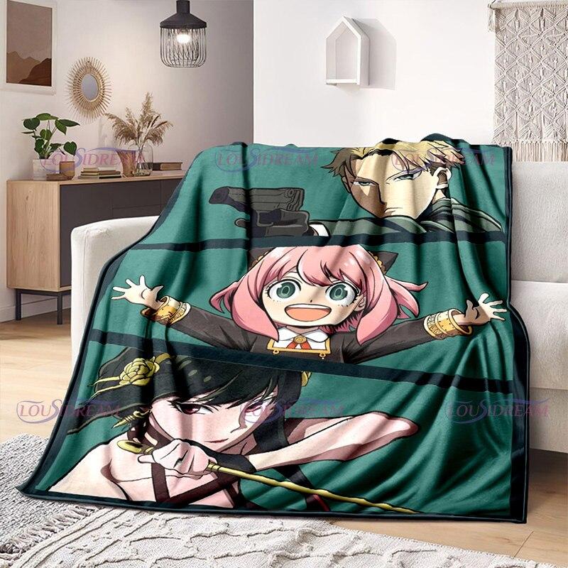 Аниме SPY×FAMILY модное фланелевое фланелевое одеяло для девочек Аня Kawaii Waku подарок для детей и взрослых диван домашний Bedspesd