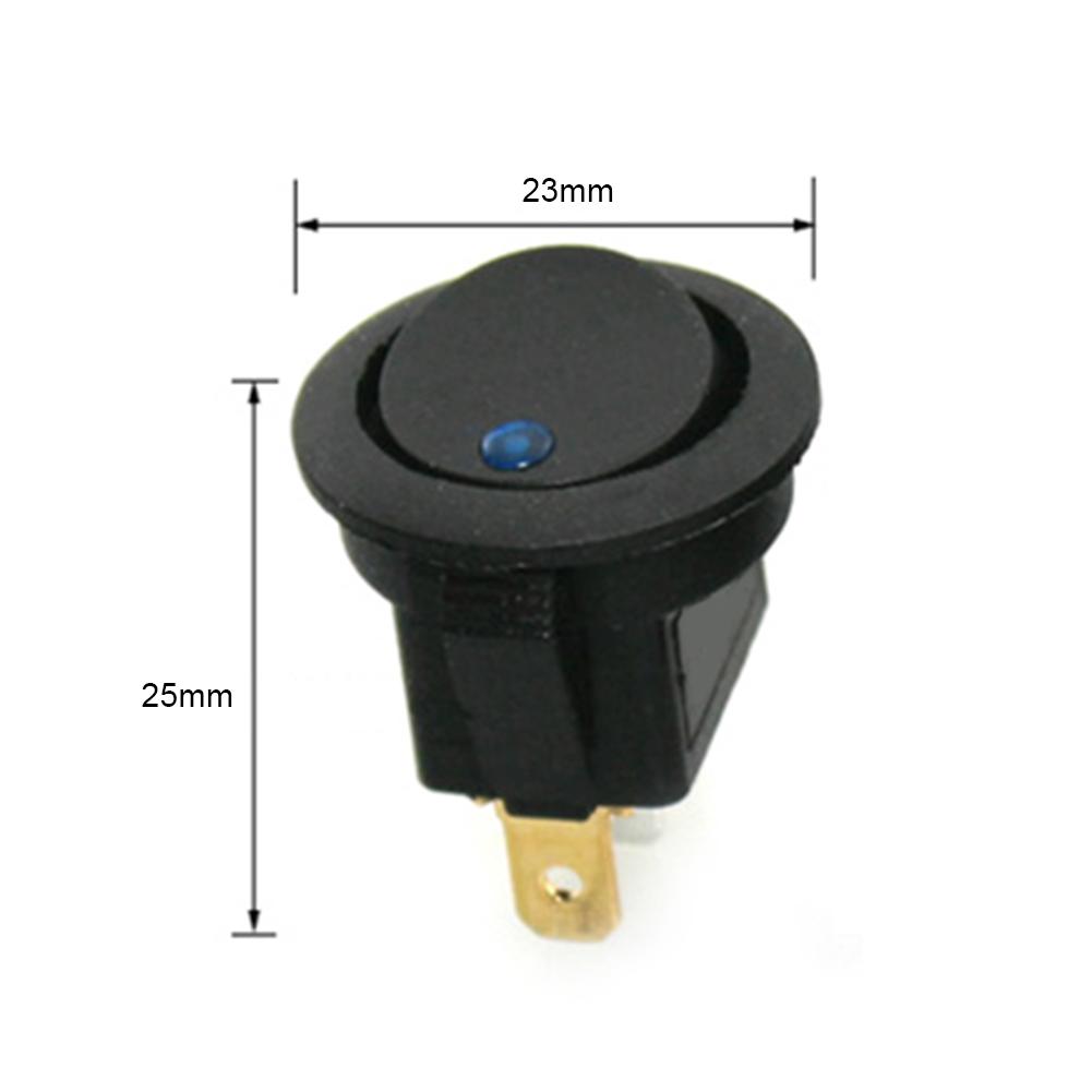 20A 12V 3 Pin Car Auto Boat On Off Круглый точечный светодиодный переключатель с переключателем