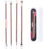 4PCS/set Stainless Steel Acne Blackhead Remover Needles Tool Comedone Extractor Face Skin Care Beauty Tools