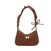 Street Style Small Crossbody Bag With Wrinkle Design And Polyester Interior For Casual Outings