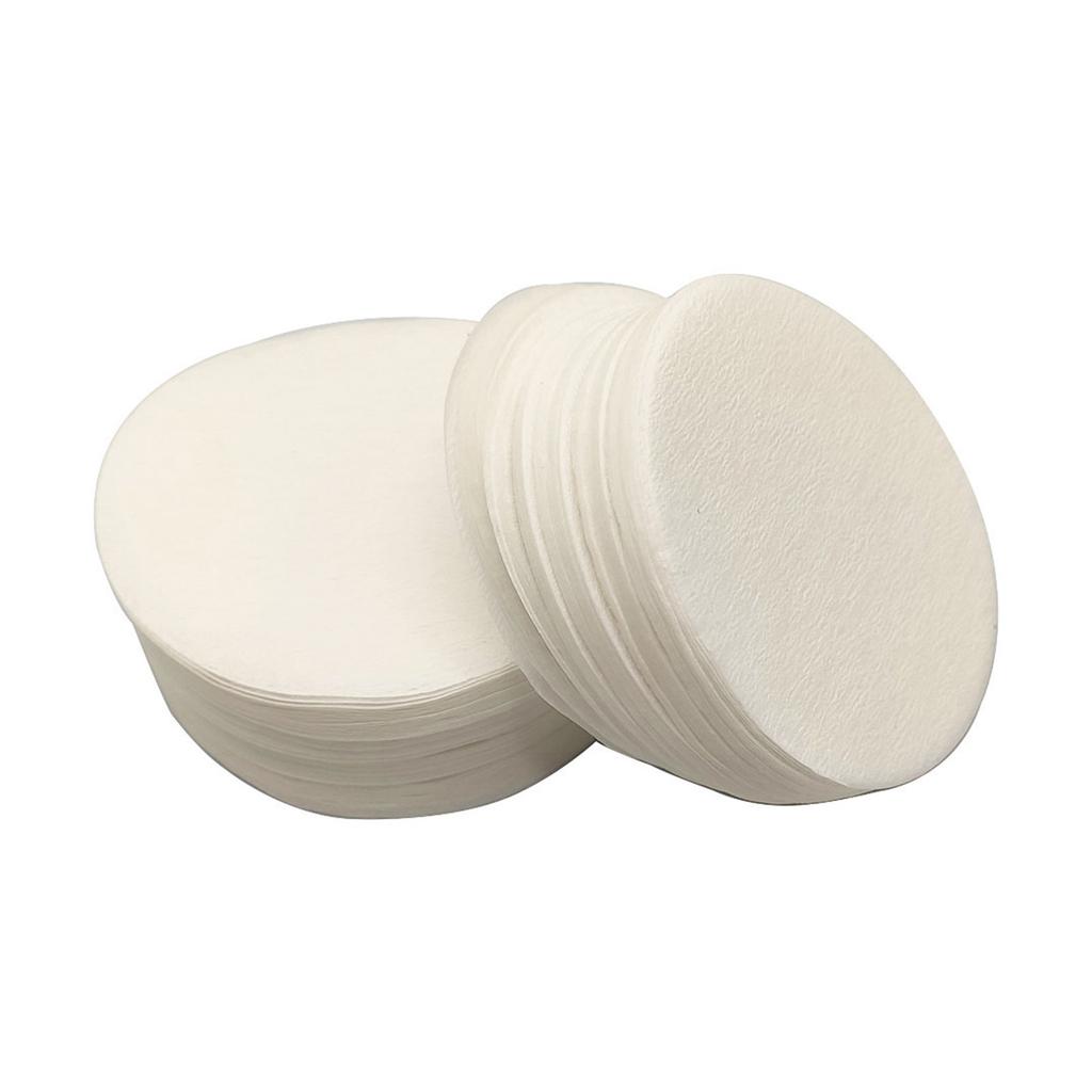 Упаковка из 100 одноразовых кофейных фильтров круглых из натуральной бумаги, фильтровальная бумага для экстракции кофе, текстура древесной массы для кофе