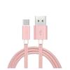 USB-C Cable for Samsung Galaxy A12-Samsung Galaxy A02S - Pink Nylon 1 Meter - Yuan Yuan