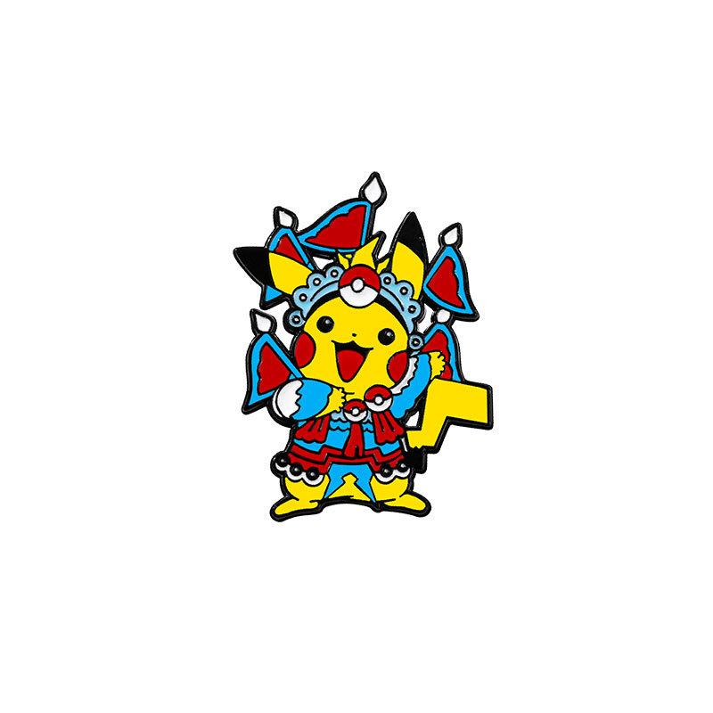 Pokemon Pikachu Cartoon Enamel Brooch, Anime Peripheral Cute Pattern, Backpack Clothing Bag Decorative Lapel Pin Badge for Fans