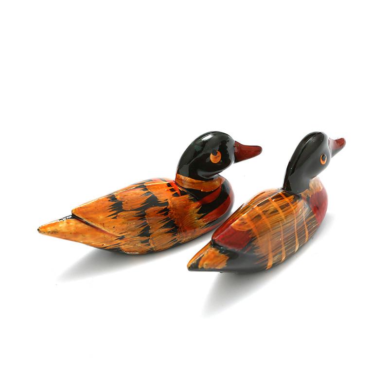 Resin Pair of Mandarin Ducks Chopstick Holder for Home Decoration Feng Shui Craft Display Ornament KTY