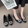 Women's Diamond Inlaid Design Flat Shoes Women Spring Autumn Elegant Loafers Walking Work Footwear Woman Zapatos Planos Mujer