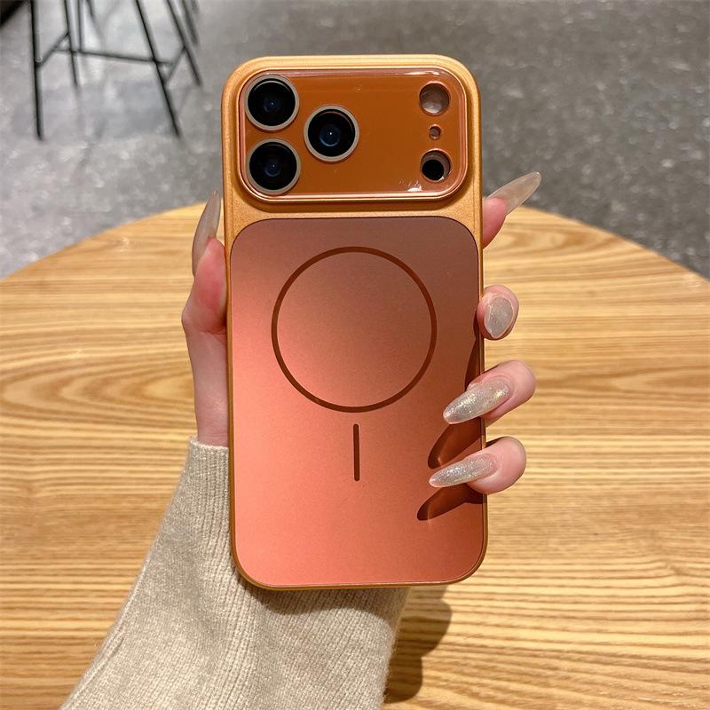 Новый переливающийся легкий металлический чехол для iPhone 17/16 Pro Max; Магнитное крепление для iPhone 15/14/13