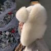 Шапка-ушанка из натурального лисьего меха, женская, утолщенная, теплая, ветрозащитная, из меха кролика рекс, зимняя, для снега, с защитой ушей, мужская