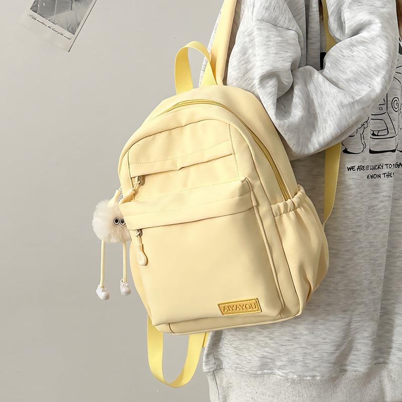 Повседневный кампус однотонный школьный рюкзак для старшеклассника новый маленький свежий нейлоновый дорожный рюкзак для улицы