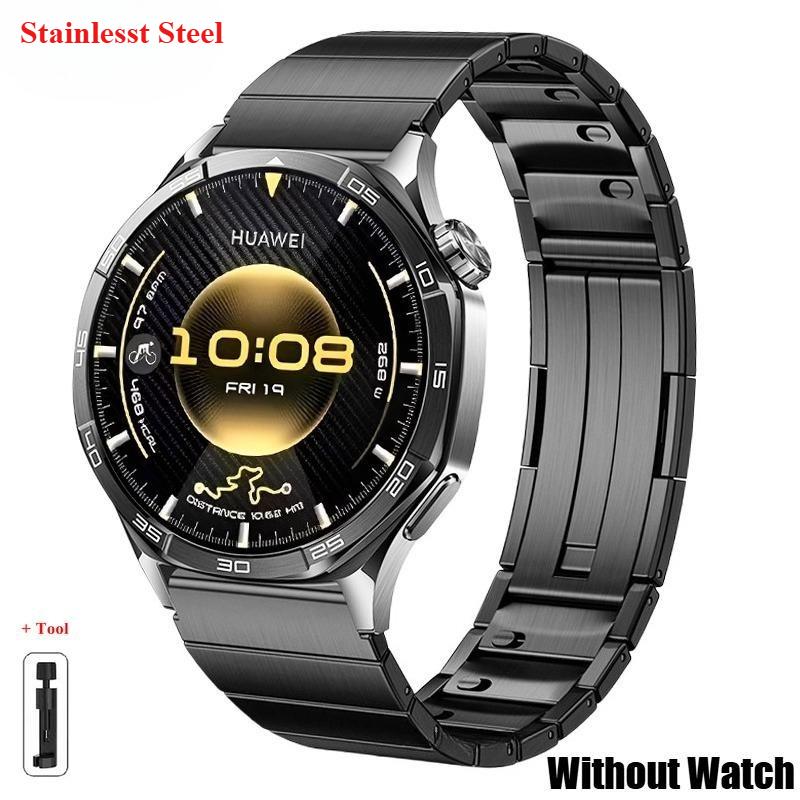 Ремешок из нержавеющей стали 22 мм с быстрой фиксацией для Huawei GT 6 46 мм, GT 6 Pro 46 мм, титановый, деловой, с боковым отсоединением для Huawei W