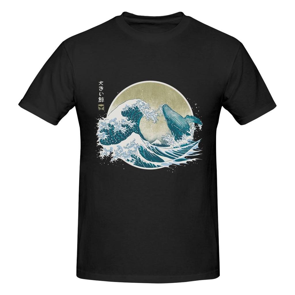 The Great Whale Loose Tshirt Niche Lazy Style Highdefinition Printing Cotton Tee