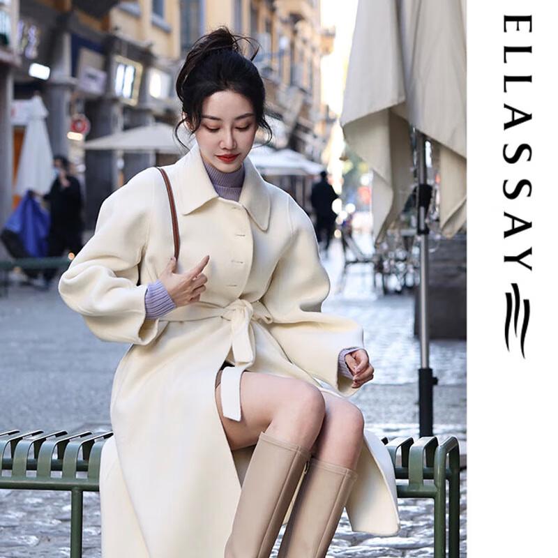 ELLASSAY Женское двустороннее пальто из чистой шерсти EWB334D02400