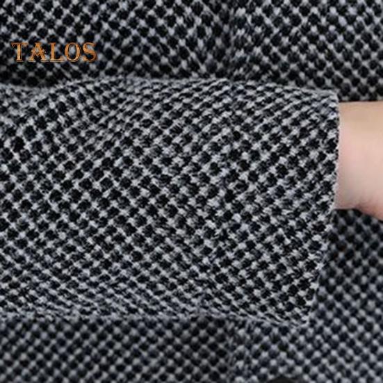 Мужское пальто с лацканами и длинным рукавом, однотонная утолщенная плюшевая подкладка, куртка, пальто, осень-зима, однобортная повседневная верхняя одежда