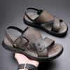 Мужские сандалии 2025 лето повседневные для вождения пляжные туфли двойного назначения для улицы обувь для вождения крутые шлепанцы