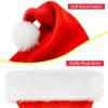 High Quality Christmas Decoration Supplies Xmas Soft Hat Santa Claus Red Noel Hat Merry Christmas Gift Happy New Year 2023 Party Dress Up