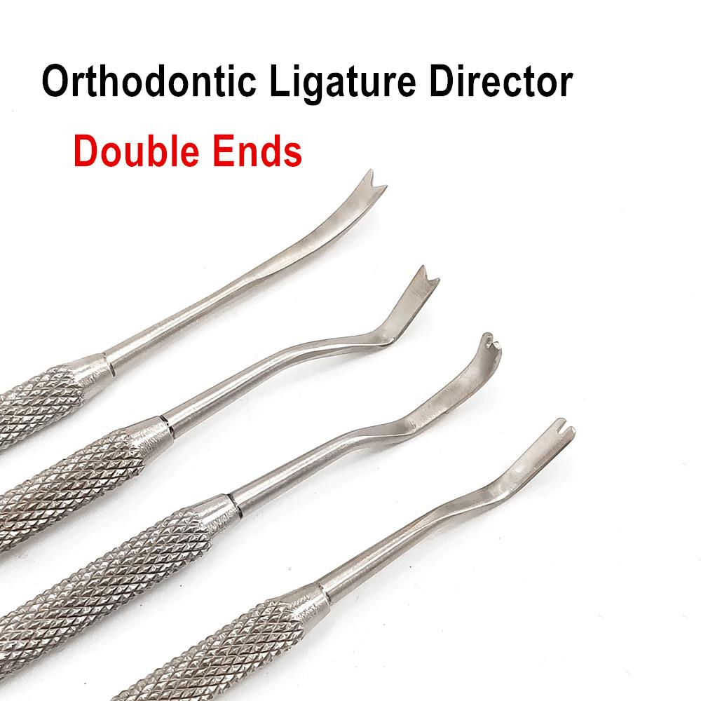 Стоматологический ортодонтический двусторонний лигатурный директор, изогнутый скейлер, тонкий узкий стоматологический инструмент, инструмент