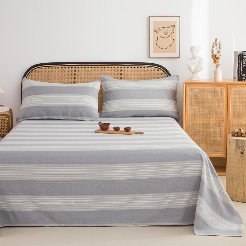 Оптовая продажа 100% хлопок старые грубые тканые простыни чистый хлопок кан одинарный комплект из трех предметов одинарная мягкая циновка студенческое общежитие циновка