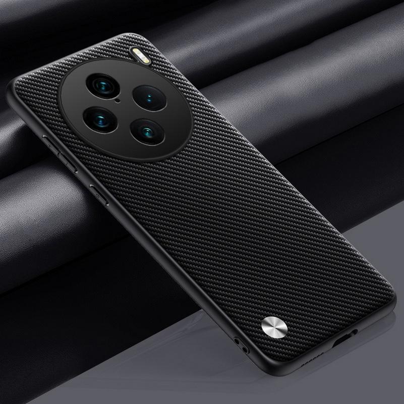 Простой кожаный чехол для VIVO X100 Pro X90 Pro + X80 Pro X70 Pro VIVO V29E V27 Pro V25 V23, роскошный жесткий защитный чехол для телефона