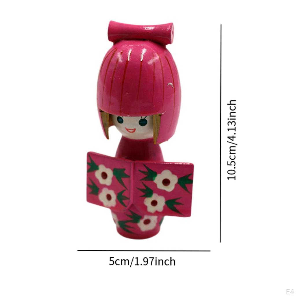 Деревянная кукла-кимоно, азиатская гейша, орнамент, скульптура, традиционная японская коллекционная вещь для