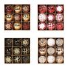 9pcs 10cm Painted Christmas Balls Set Plastic DIY Electroplated Hanging Balls Elegant Cartoon Merry Christmas Decor