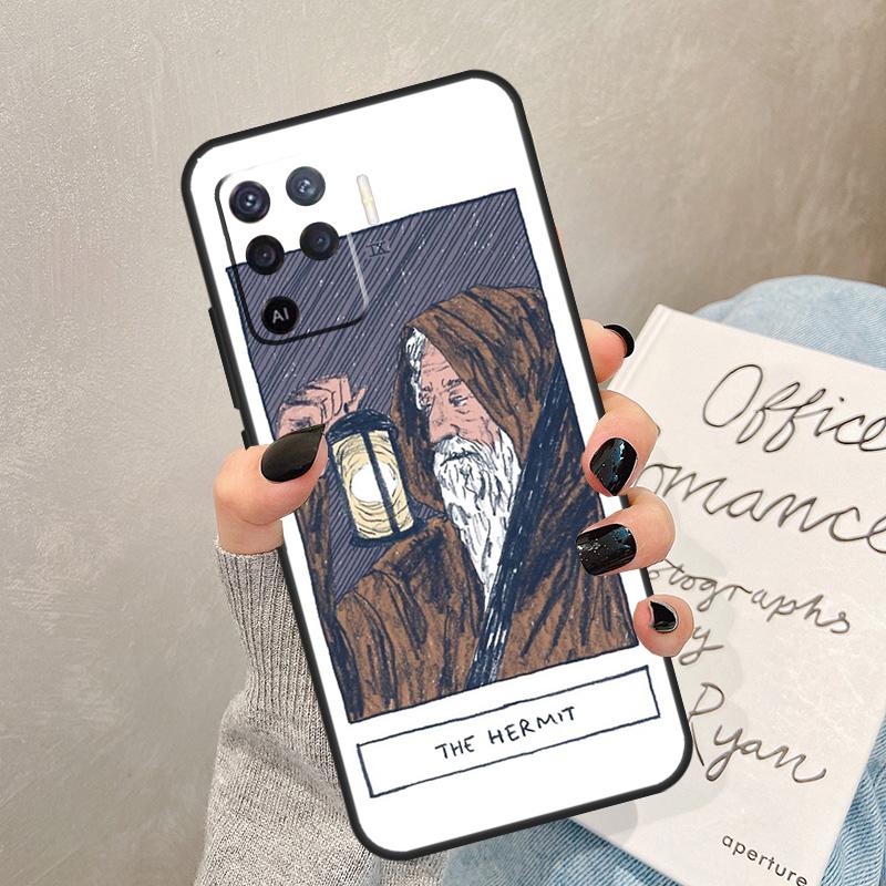 Tarot Card The Hermit Case For Oppo A40 A60 A80 A78 A38 A18 A98 A58 A96 A76 A16 A94 A74 A54 A15 A17 A57 A77 A5 Pro