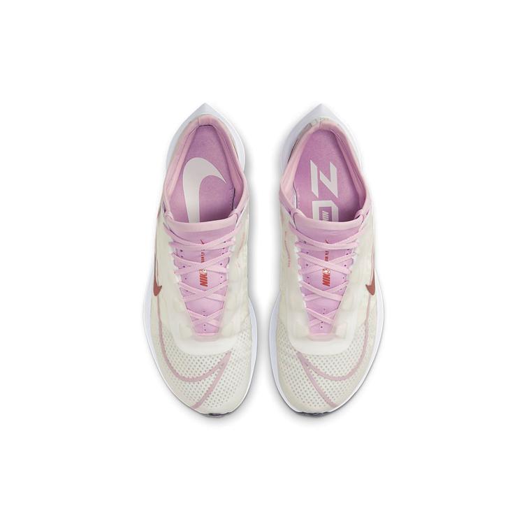 Nike Womens Zoom Fly 3 'White Light Arctic Pink Bronze' (women's sizes) White / Light Arctic Pink / Black / Metallic Red Bronze Running Shoes