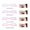 Fashion Reusable 4 Styles Cosmetics Thrush Card Eyebrow Stencil Grooming Eyebrow Shaper Kit