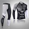 2 шт., комплект термобелья для мужчин Long Johns, леггинсы для фитнеса, компрессионный спортивный костюм, нижнее белье