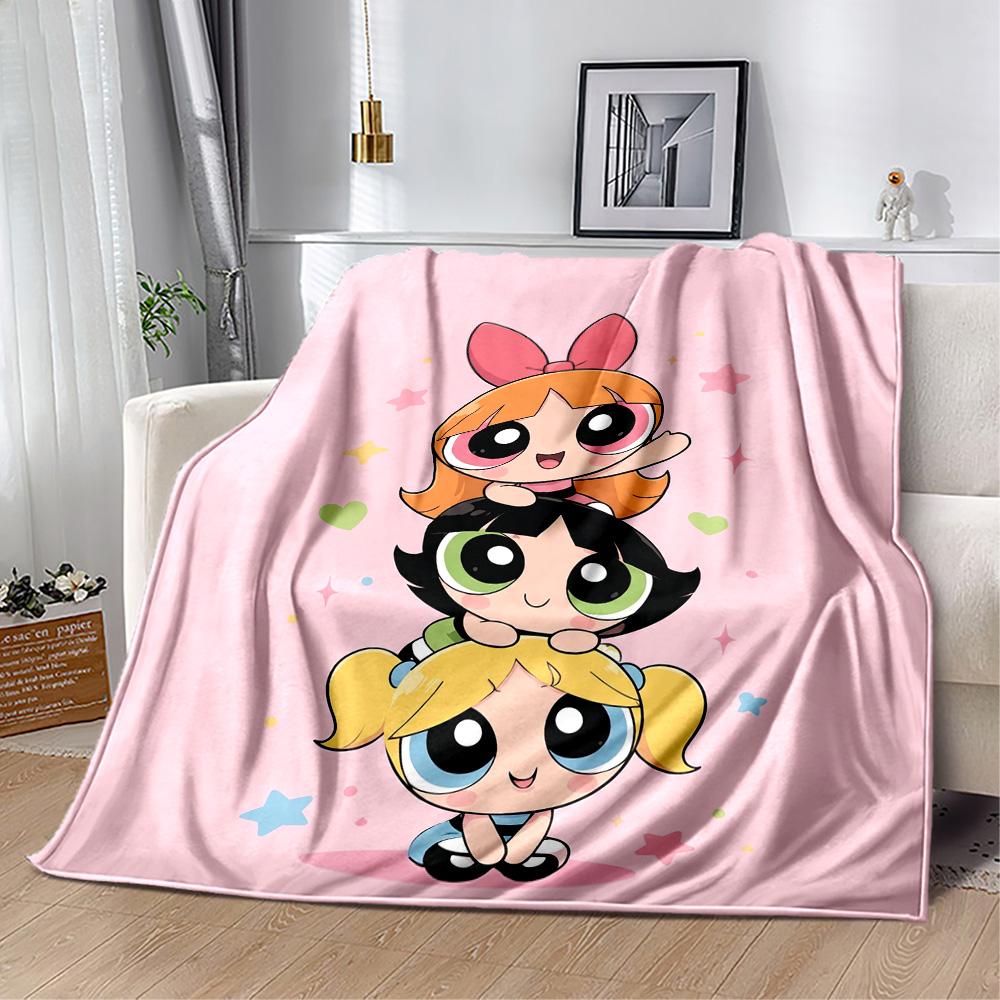 Powerpuff Girls Adventure Blanket Soft & Cozy Suitable for Livingroom Picnics Couch for All Occasions Digital Print
