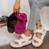 Comfortable Fluffy Slippers for Women Indoor Shoes Thick Flat Bottom Lightweight Short Plush Sandals Autumn Winter Women's Shoes