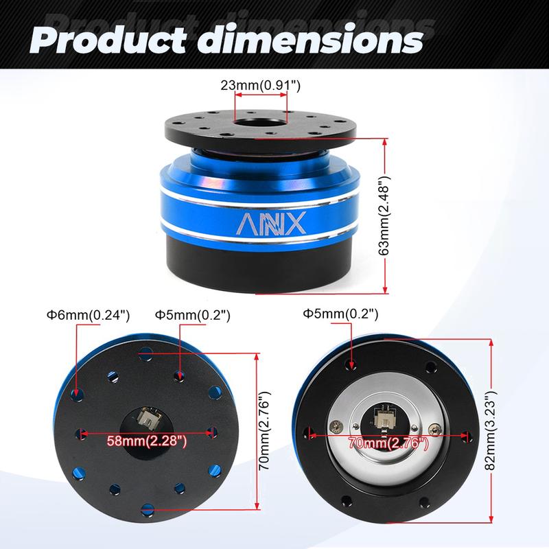 Bartoo-70mm Steering Wheel Quick Release With PCD 58mm/70mm Wheel Base For Simagic Moza M10 A/Mini Euro Truck QR049