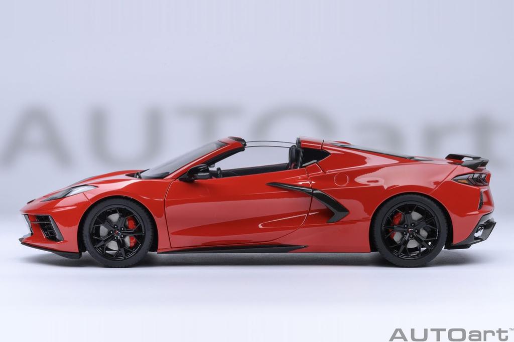 AUTOart Scale Chevrolet Corvette Stingray Z51 Red Finished Product 1/18 (C8)