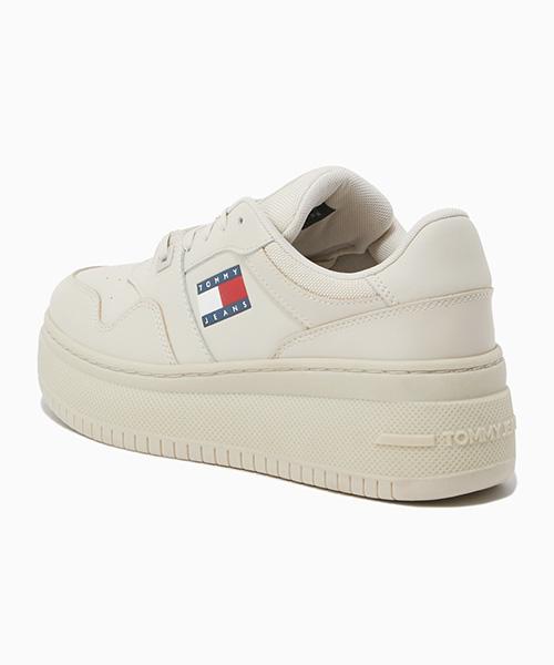 Кожаные кроссовки Tommy Jeans Meg на платформе - Кремовые (T52E6Arsc54Jt1Aev)