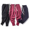 Cotton Linen Elastic Large Chinese Style Men's Casual Pants