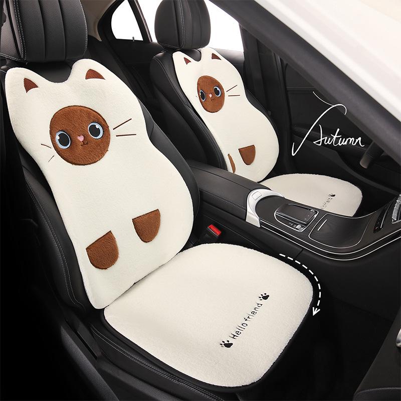 Плюшевая подушка на автомобильное сиденье с рисунком сиамской кошки для Nissan N6/Tiida/Sylphy/N7/Tanlu/Qashqai
