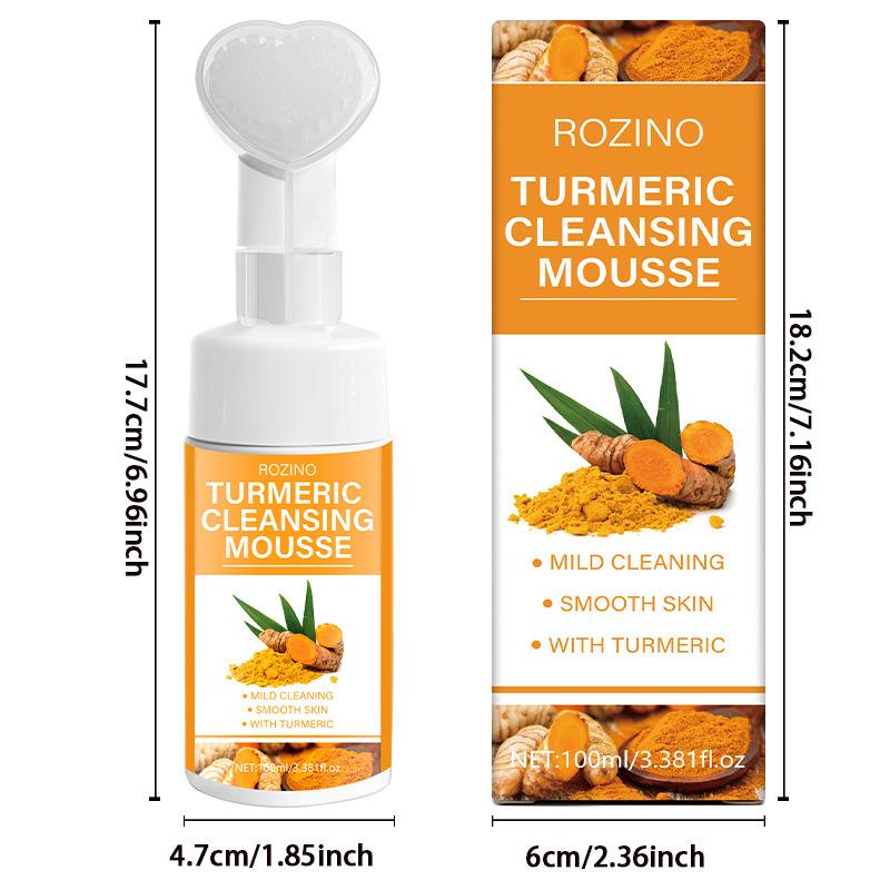 Turmeric Deep Cleansing Moisturizing Foaming Cleanser 120ml | Sensitive Skin Friendly, Oil Control, Gentle Facial Mousse