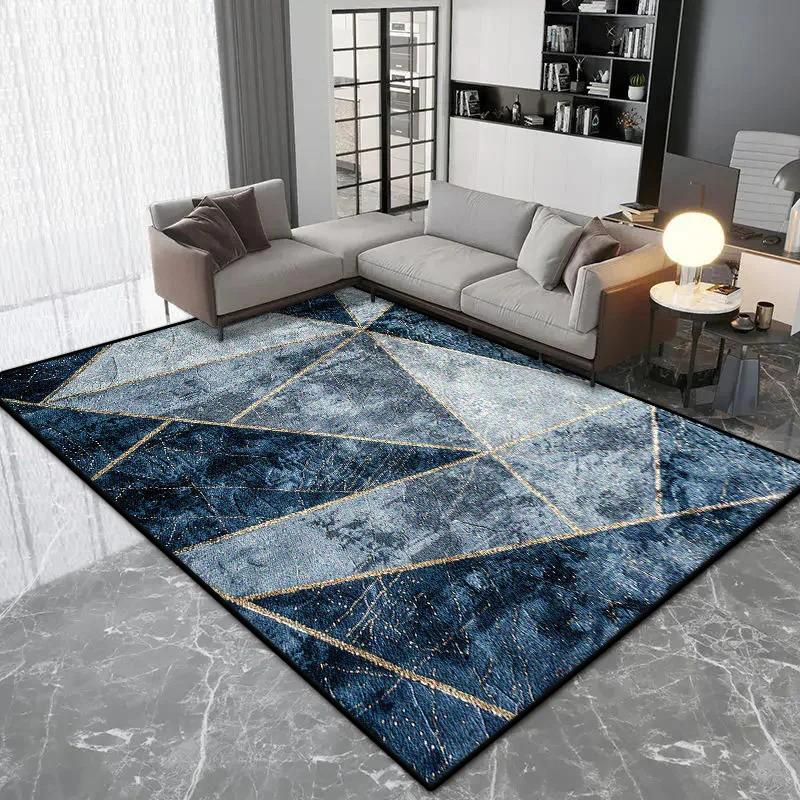 Ковер в скандинавском геометрическом стиле, роскошное украшение для гостиной, ковры большой площади для спальни, коврик для пола с противоскользящим покрытием, мягкий