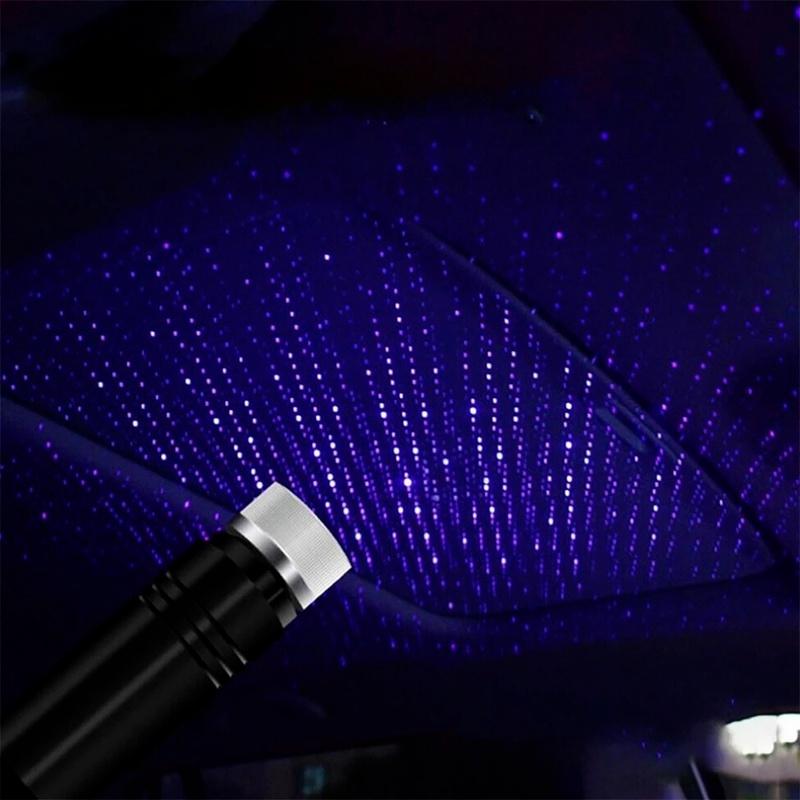 USB Decorative Lamp Adjustable Car Interior Decor Mini LED Roof Star Night Light Projector Atmosphere Galaxy Lamp