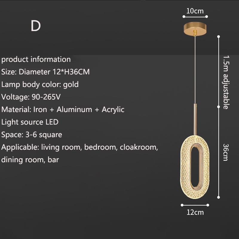 Скандинавские светодиодные подвесные светильники Хрустальная серия Люстра Модная люминария Для освещения спальни, ресторана Домашний декор Лампа Люстра Искусство